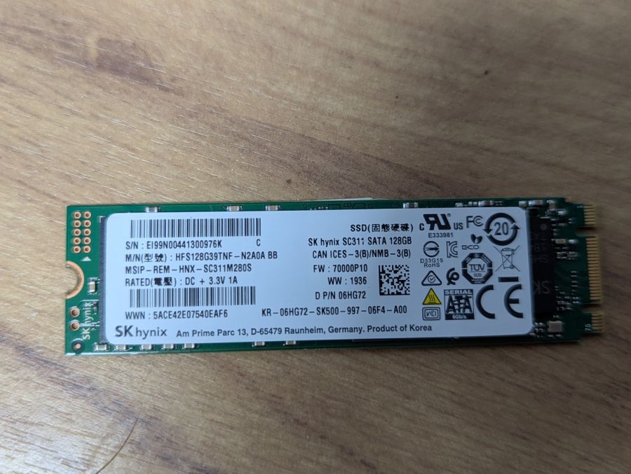 Б/В Накопичувач SSD M.2 SK hunix 128gb
