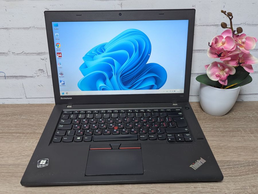Уцінка! Ноутбук Б/В Lenovo ThinkPad T450, Intel Core i5-5300U, DDR3 12 GB, SSD 128GB, 14" HD