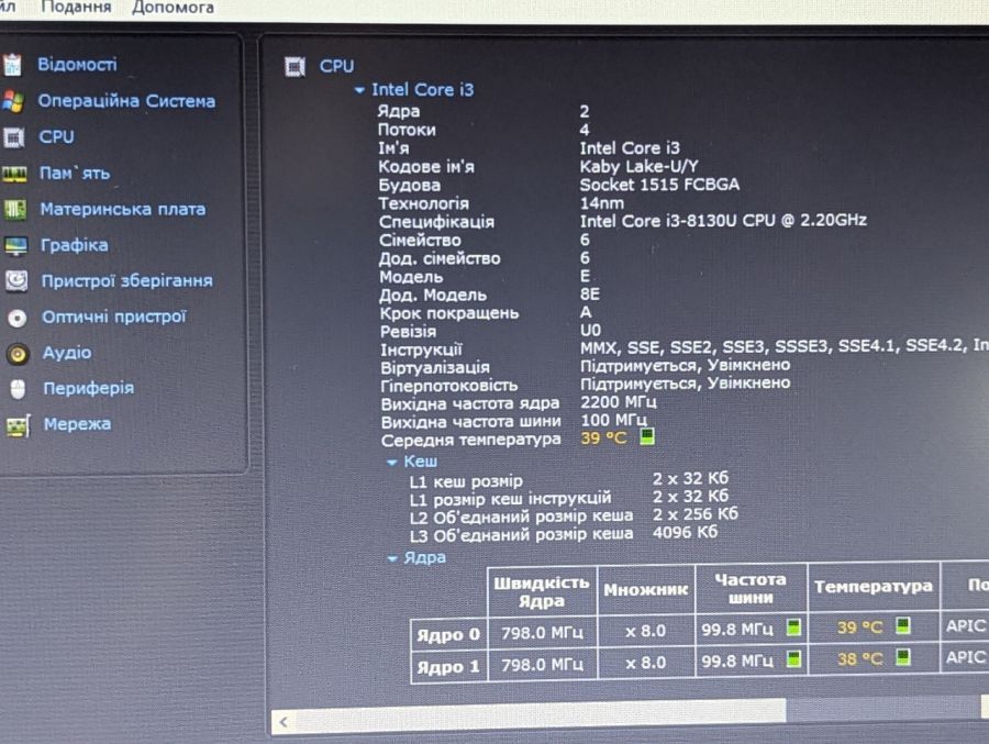 Уцінка! Ноутбук Б/В Lenovo IdeaPad S145-15IWL, Intel Core i3-8130U, DDR4 8 GB, SSD 128GB, 15.6" Full HD