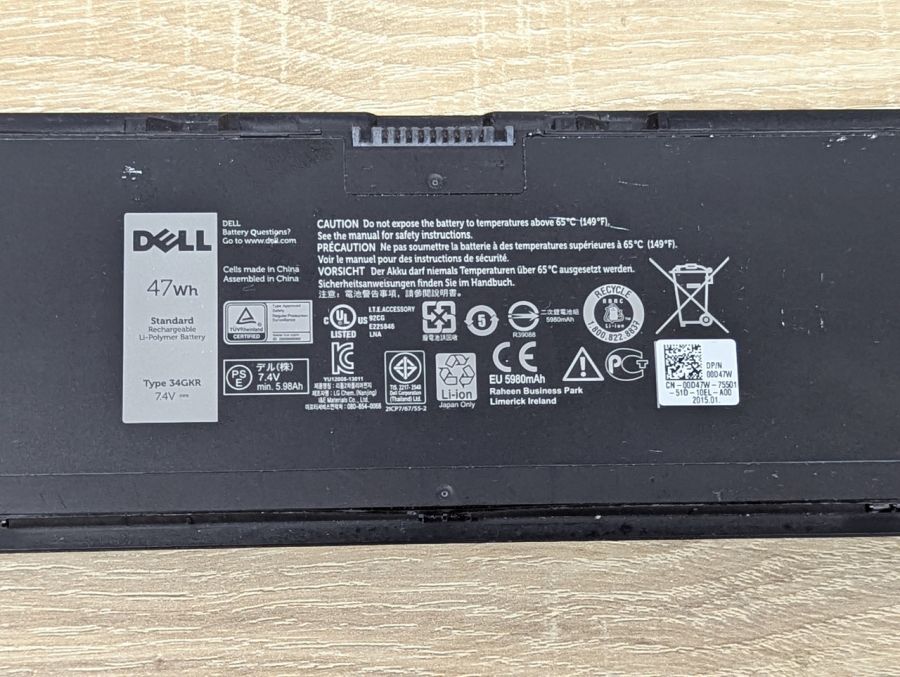 Б/В Оригінальна акумуляторна батарея Dell 34GKR [ProductHub SKU 34GKR-47]