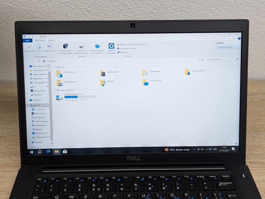 Уцінка! Ноутбук Б/В Dell Latitude 7480, Intel Core i5-8350U, DDR4 8 GB, SSD 128GB, 14" Full HD