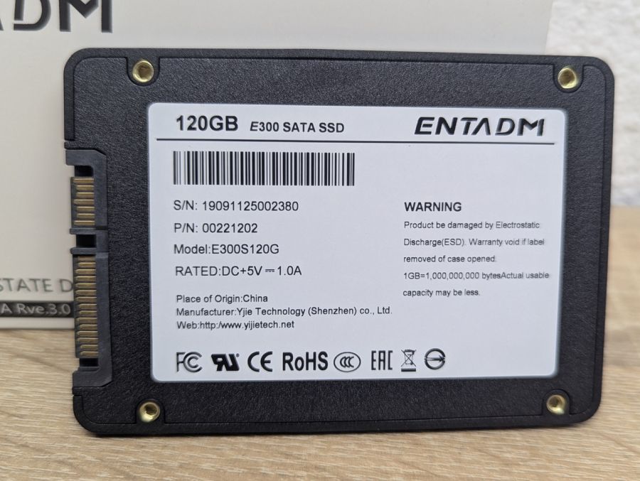 Б/В SSD Entadm 120 Gb 2.5" Rve.3.0 6Gb/s