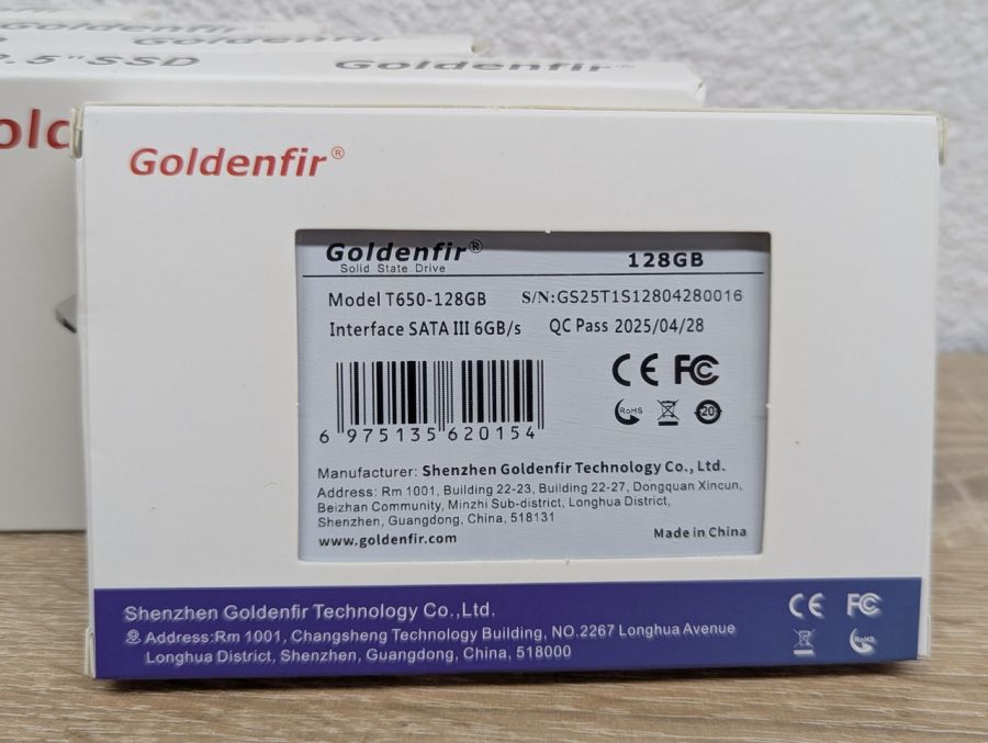 Б/В SSD Goldenfir 128 Gb 2.5"