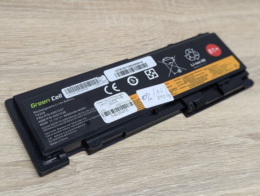 Б/В Акумуляторна батарея Green Cell 45N1037(45N1036)