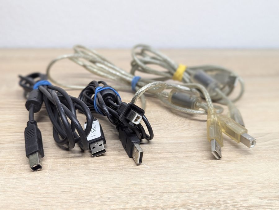 Б/В Б/К Кабель для принтера USB А-> USB B з феритами (квадратний) 1.5 м