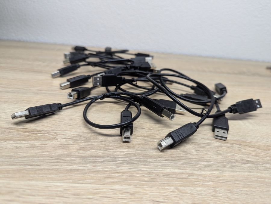 Б/В Кабель для принтера USB А-> USB B з феритами (квадратний)