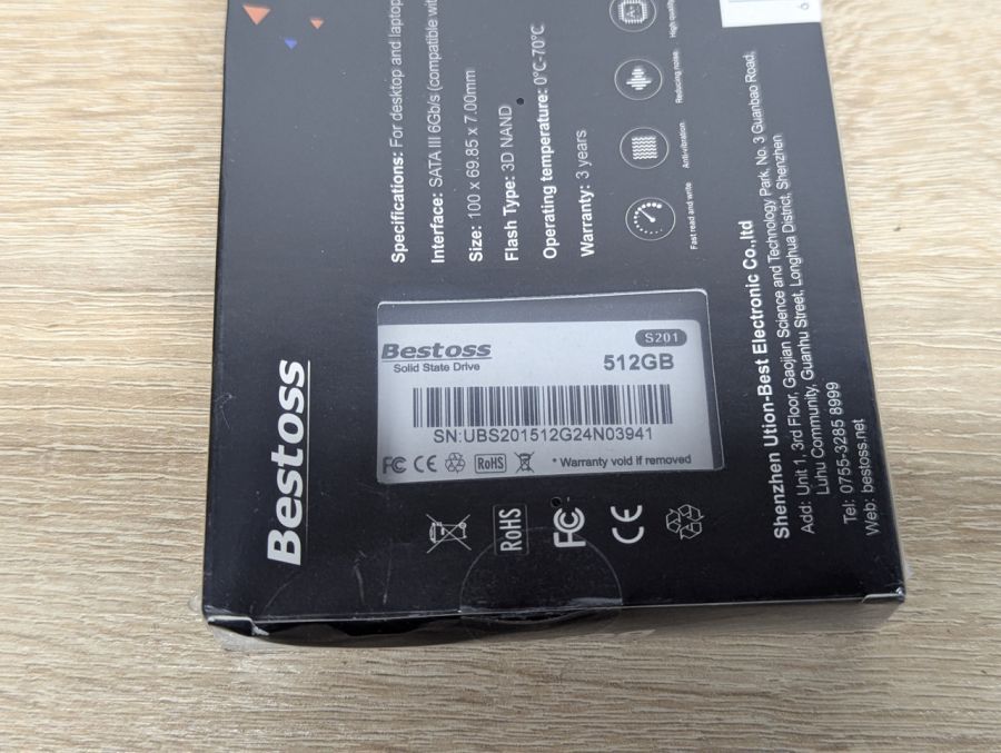 Б/В SSD Bestoss 512 Gb 2.5"