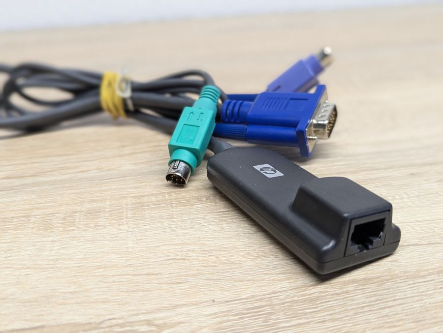 Б/В KVM кабель-адаптер HP RJ45 Video 2xPS2