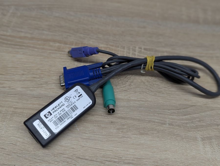 Б/В KVM кабель-адаптер HP RJ45 Video 2xPS2