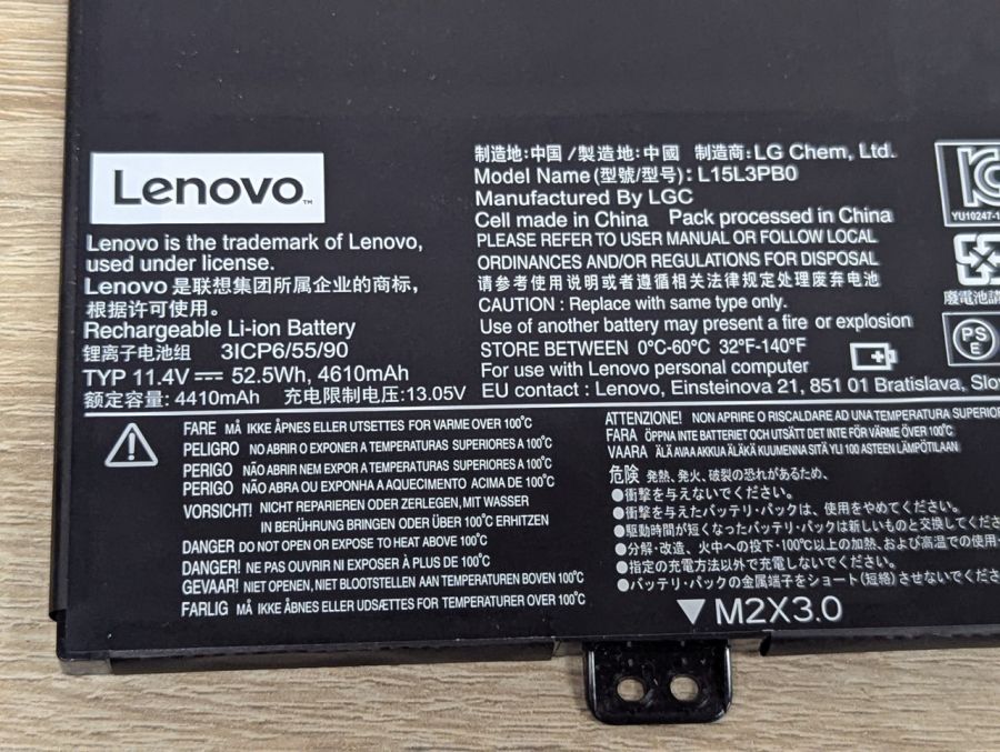 Б/В Акумулятор Lenovo L15L3PBO