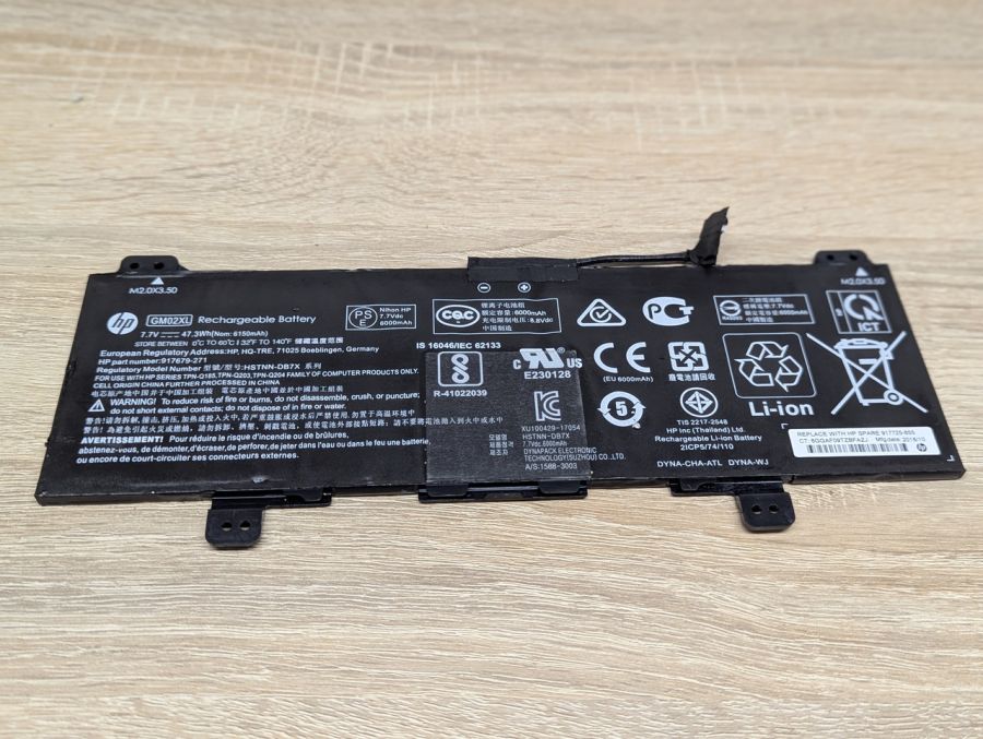 Б/В Оригінальна акумуляторна батарея HP GM02XL