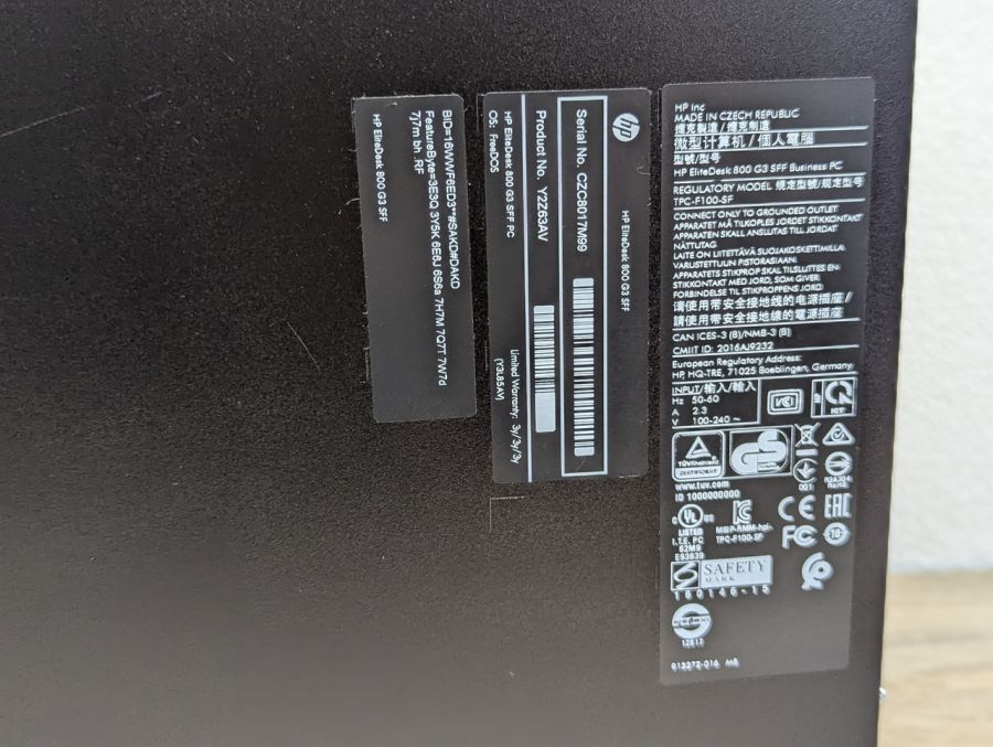 Б/В Комп'ютер HP EliteDesk 800 G3 SFF