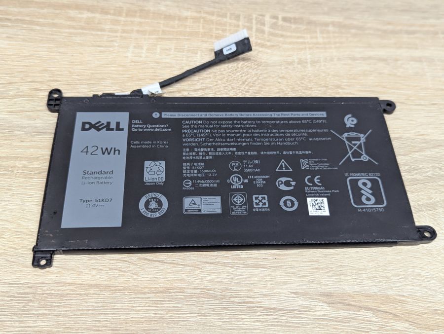 Б/В Оригінальна акумуляторна батарея Dell 51KD7