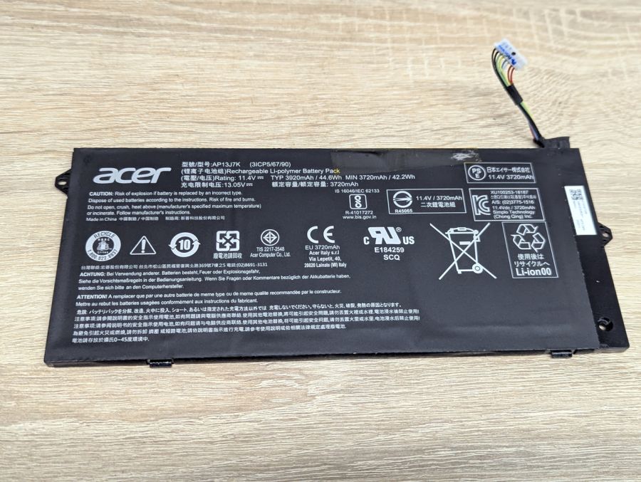 Б/В Оригінальна акумуляторна батарея Acer AP13J7K