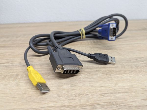 Б/В Кабель конвертер VGA+2x USB+DVI