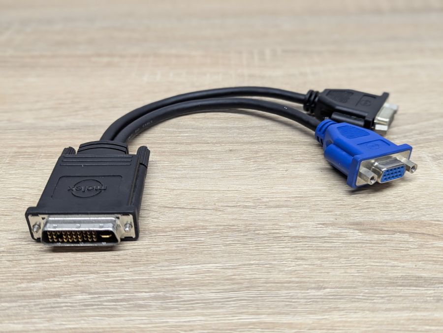 Б/В Кабель перехідник Molex DMS-59 - 2xVGA