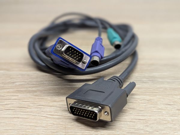 Б/В Кабель KVM VGA/DVI та PS2
