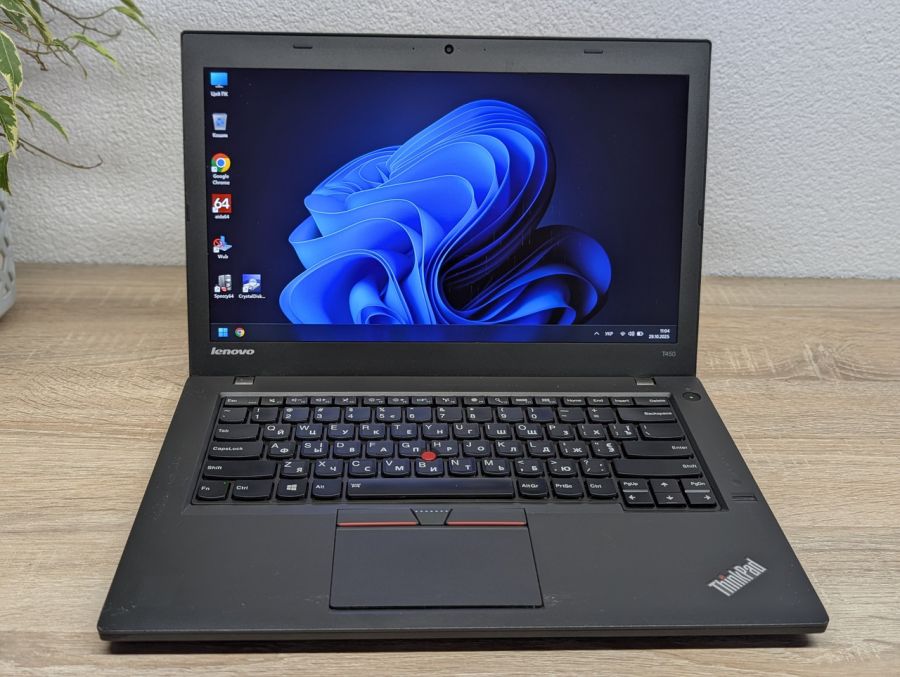 Уцінка! Ноутбук Б/В Lenovo ThinkPad T450, Intel Core i5-5200U, DDR3 8 GB, SSD 128GB, 14" Full HD
