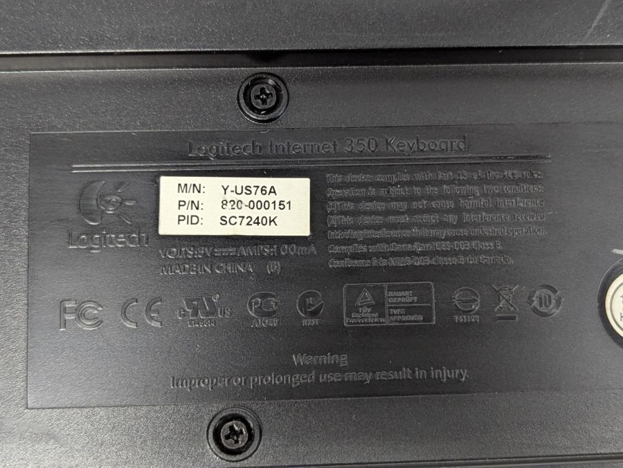 Б/В Клавіатура Logitech Internet 350 Keyboard