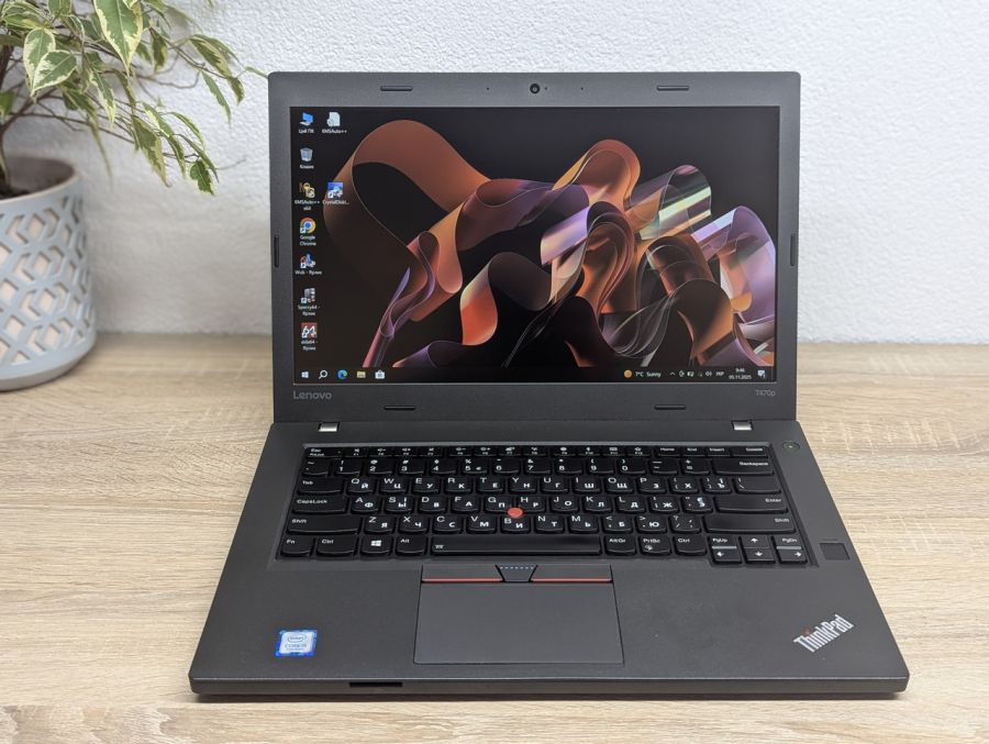 Ноутбук Б/В Lenovo ThinkPad T470P, Intel Core i5-7300HQ, DDR4 8 GB, SSD 128GB, 14" Full HD