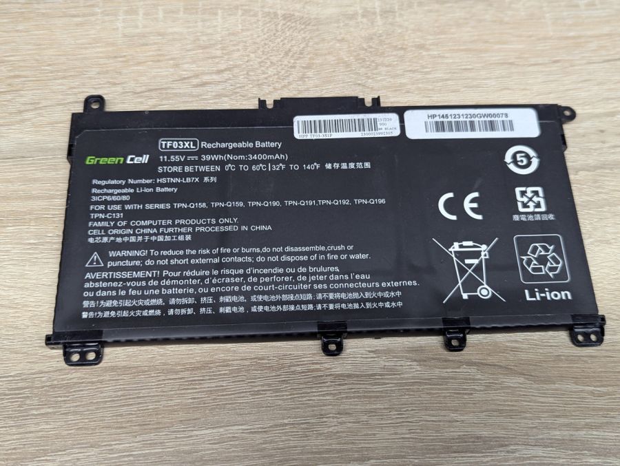 Б/В Акумуляторна батарея Green Cell TF03XL (HP)