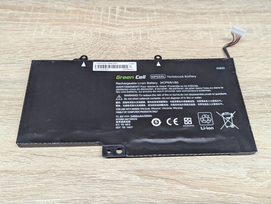 Б/В Акумуляторна батарея Green Cell NP03XL (HP) [ProductHub SKU NP03XL]