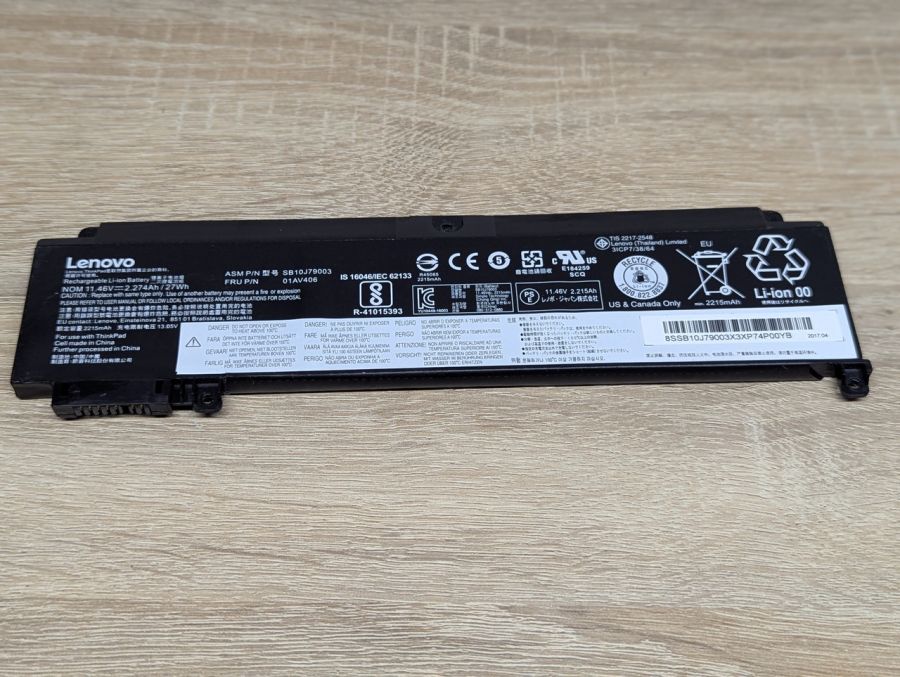 Б/В Оригінальна акумуляторна батарея Lenovo SB10J79003 (01AV406)