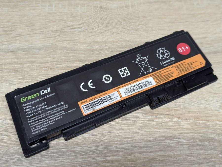 Б/В Акумуляторна батарея Green Cell 42T4847 (lenovo) [ProductHub SKU 42T4847]