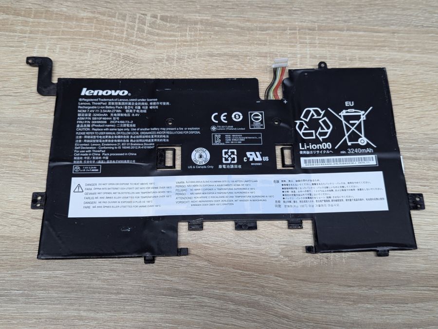 Б/В Оригінальна акумуляторна батарея Lenovo SB10F46444 (00HW006) для док-станції клавіатури
