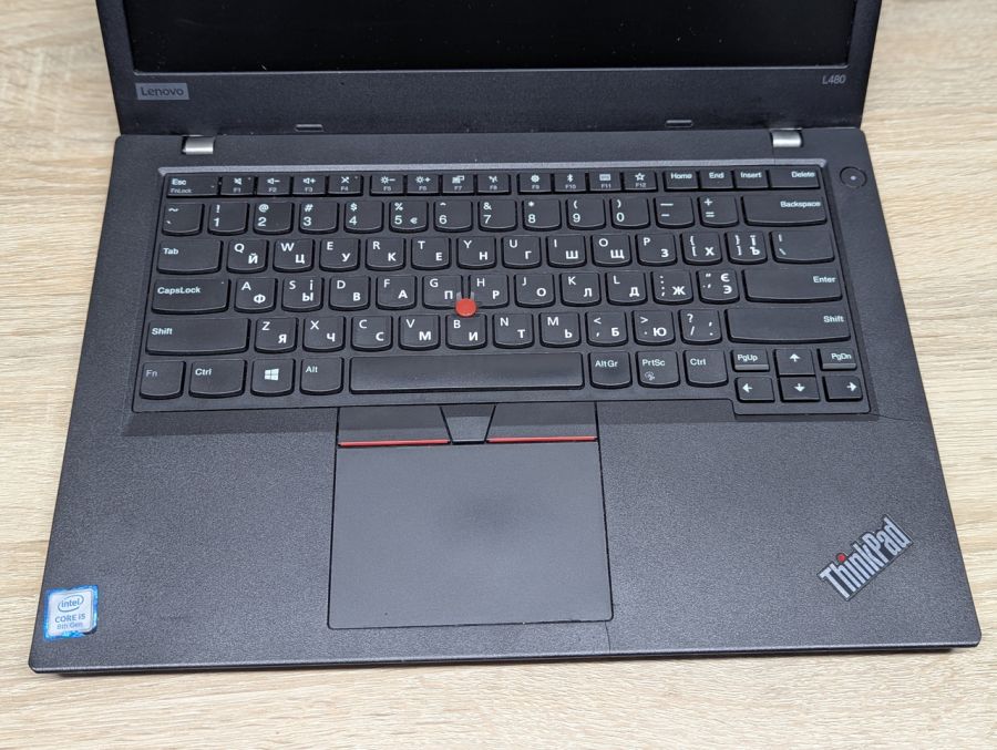 Уцінка! Ноутбук Б/В Lenovo ThinkPad L480, Intel Core i5-8250U, DDR4 16 GB, SSD 256GB, 14" UHD