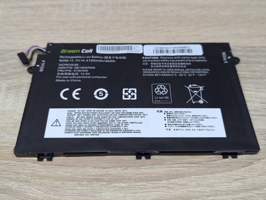 Б/В Акумуляторна батарея Green Cell SB10K97606 (01AV445)