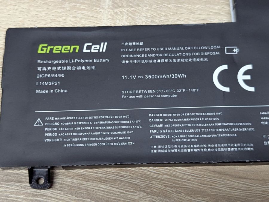 Б/В Акумуляторна батарея Green Cell L14M3P21