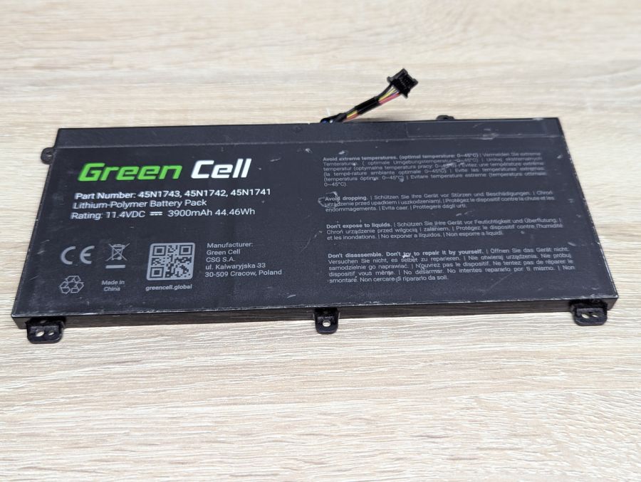 Б/В Акумуляторна батарея Green Cell 45N1743