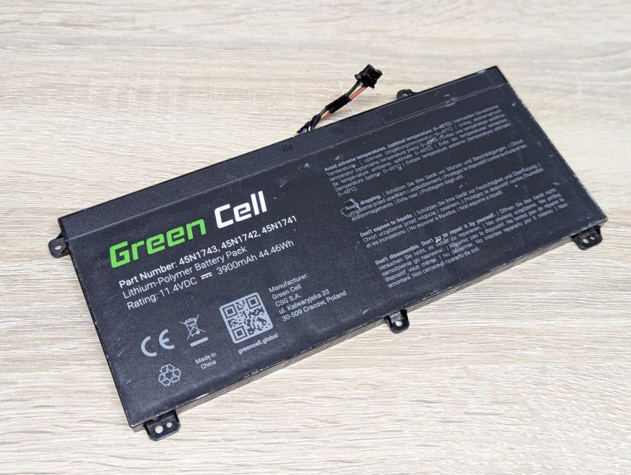 Б/В Акумуляторна батарея Green Cell 45N1743