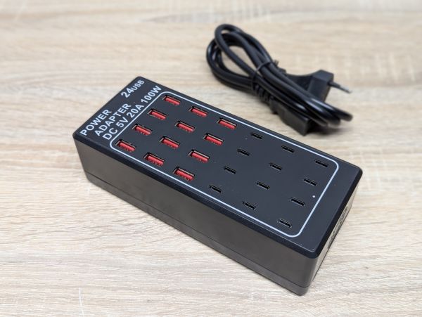 Новий Настільний USB-адаптер живлення на 24 порти