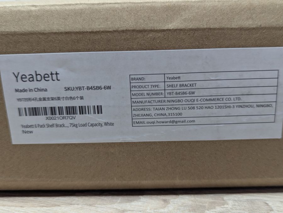 Новий Кронштейни для полиць Yeabett, 6 шт