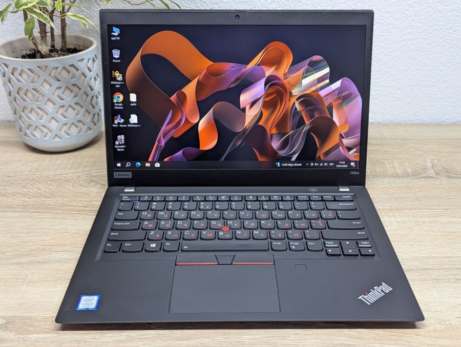 Уцінка! Ноутбук Б/В Lenovo ThinkPad T490S, Intel Core i5-8265U, DDR3 8 GB, SSD 256GB, 14" Full HD