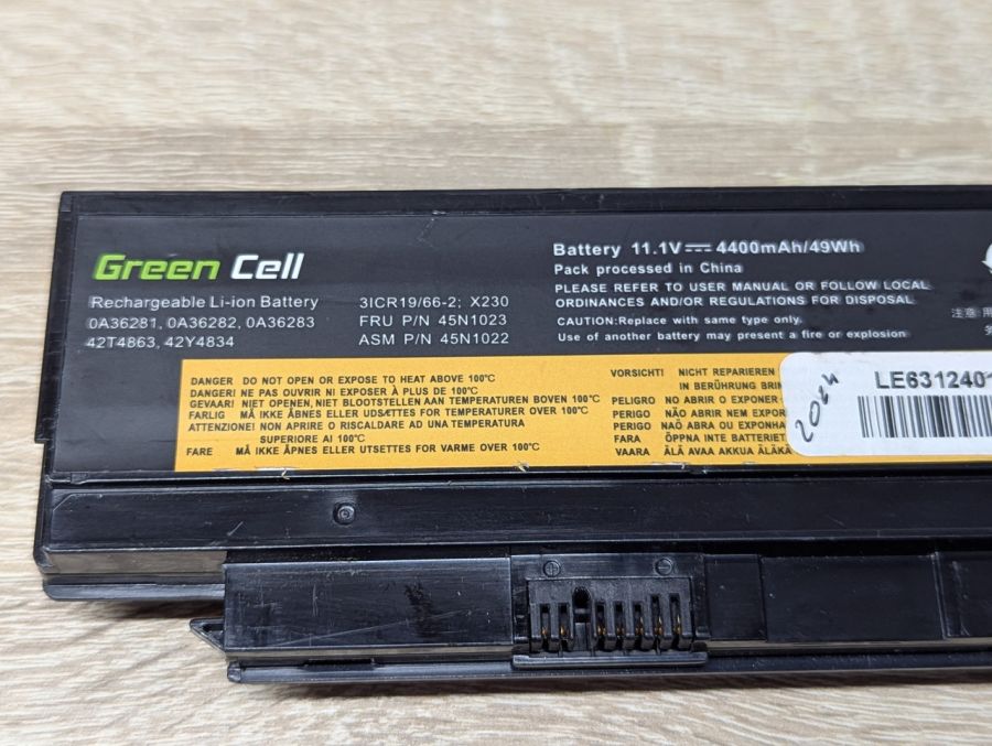 Б/В Акумуляторна батарея Green Cell 45N1023 (45N1022) [ProductHub SKU GC-N1023]