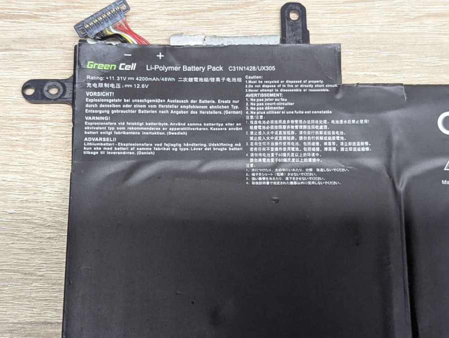 Б/В Акумуляторна батарея Green Cell A31N1428 \ UX305