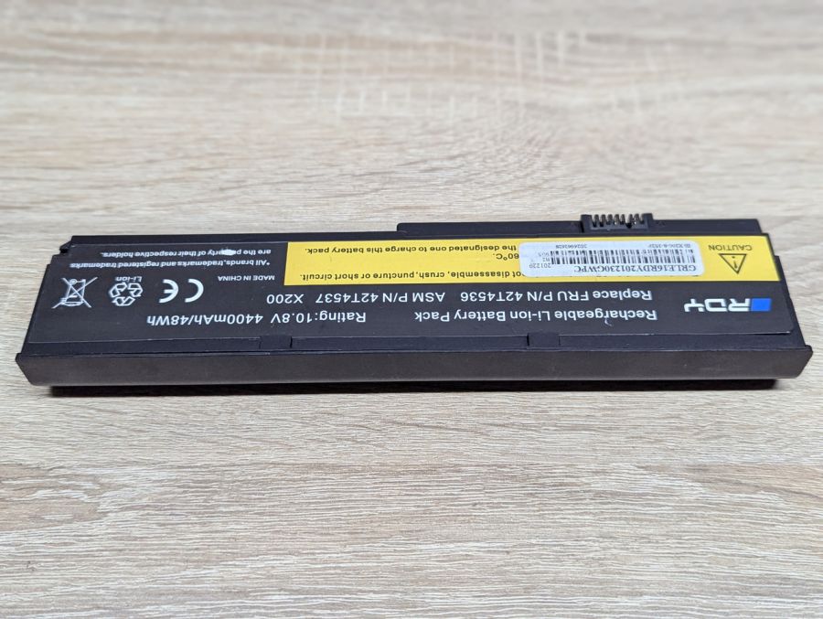 Б/В Акумуляторна батарея RDY 42T4536,42T4537 (lenovo X200)