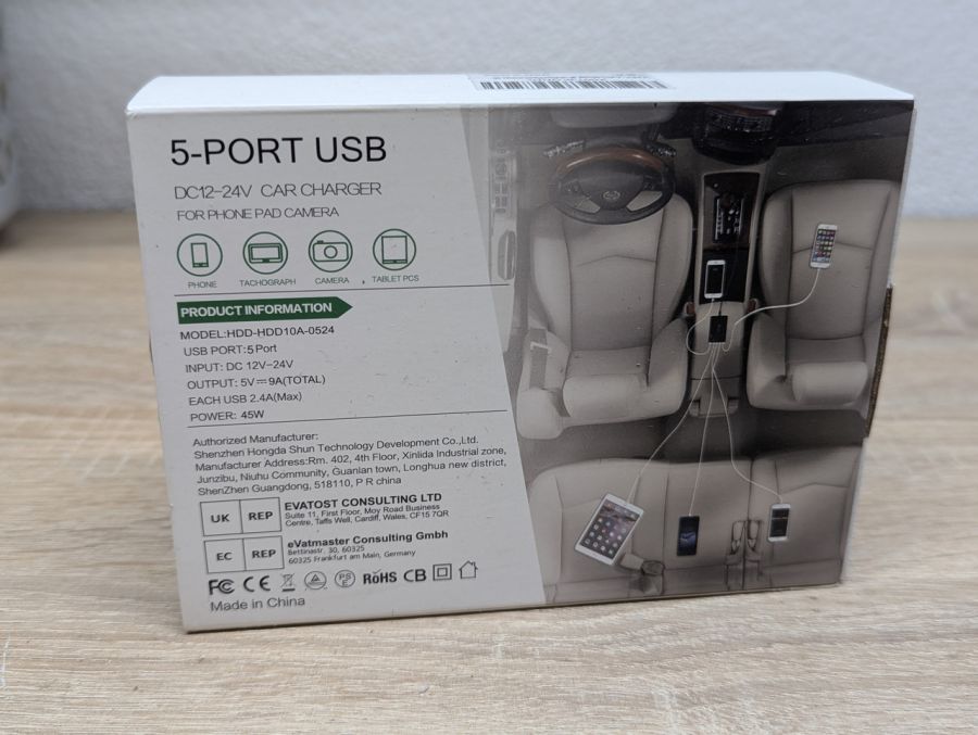 Новий Автомобільний зарядний пристрій HUNDA USB Car Charger HDD-HDD10A-0524