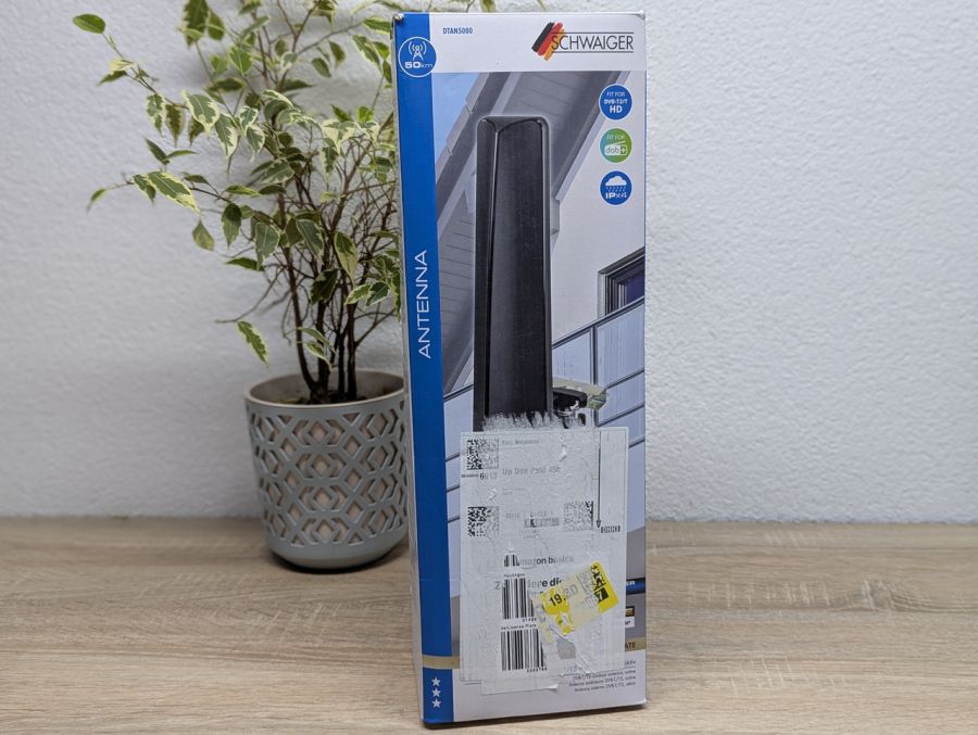 Новий Зовнішня активна антена SCHWAIGER DVB-T/T2 DTAN5000