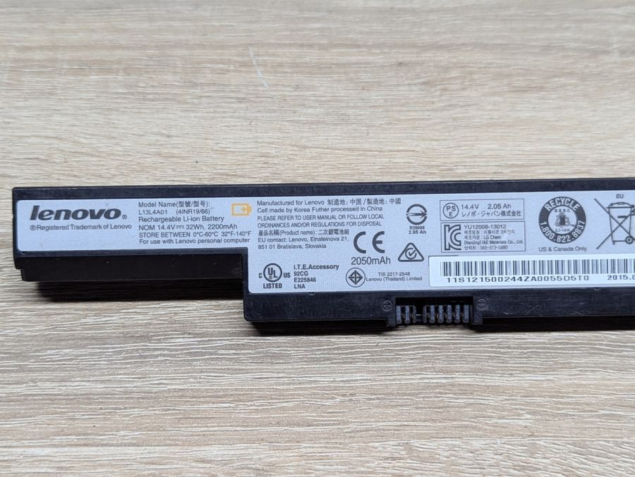 Б/В Оригінальна акумуляторна батарея Lenovo L13L4A01 [ProductHub SKU L13L4A01]