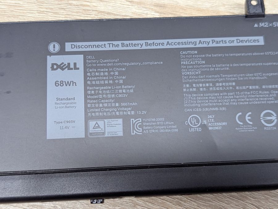Б/В Оригінальна акумуляторна батарея Dell C903V