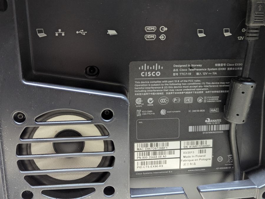 Б/В Відеотермінал для конференцій Cisco TelePresence System EX90
