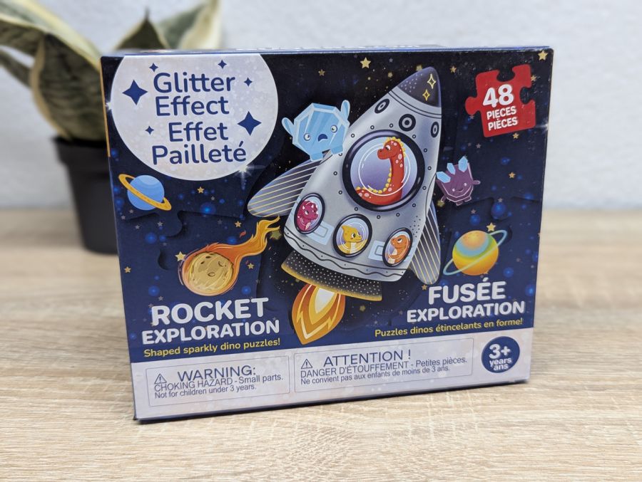 Новий Пазли Quokka«Rocket Exploration: Shaped Sparkly Dino Puzzles!»