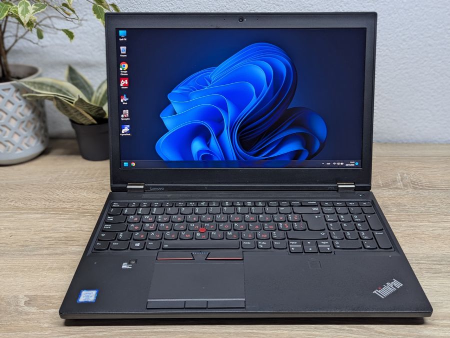 Ноутбук Б/В Lenovo P51, Intel Core i7-7820HQ, DDR4 32 GB, SSD 512GB, NVIDIA Quadro M2200 4Gb, 15.6" Full HD