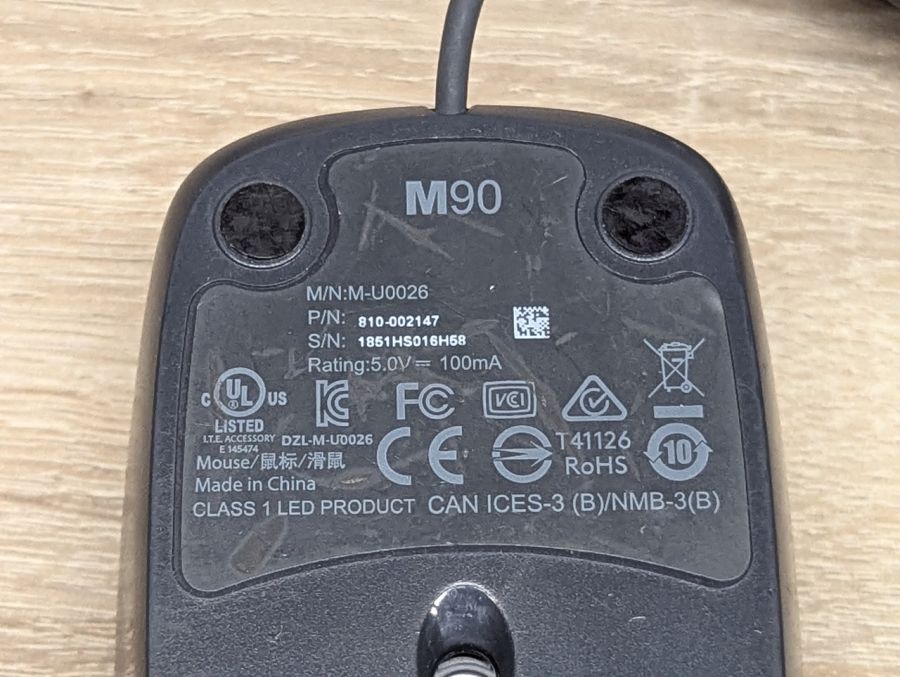 Новий Комп'ютерна миш Logitech М90 M-U0026
