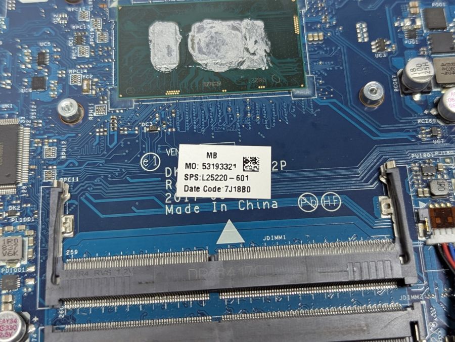 Б/В Материнська плата до ноутбуку HP 250 G6(оригінал),Intel Core i3-7Gen