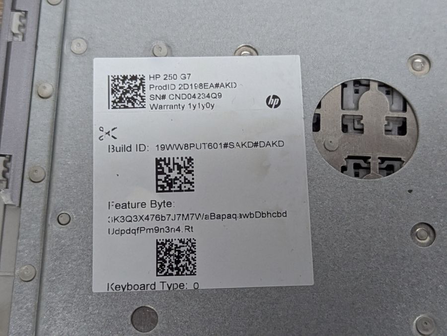 Б/В Материнська плата до ноутбуку HP 250 G7(оригінал),Intel Core i3-7100Н,L65699-601